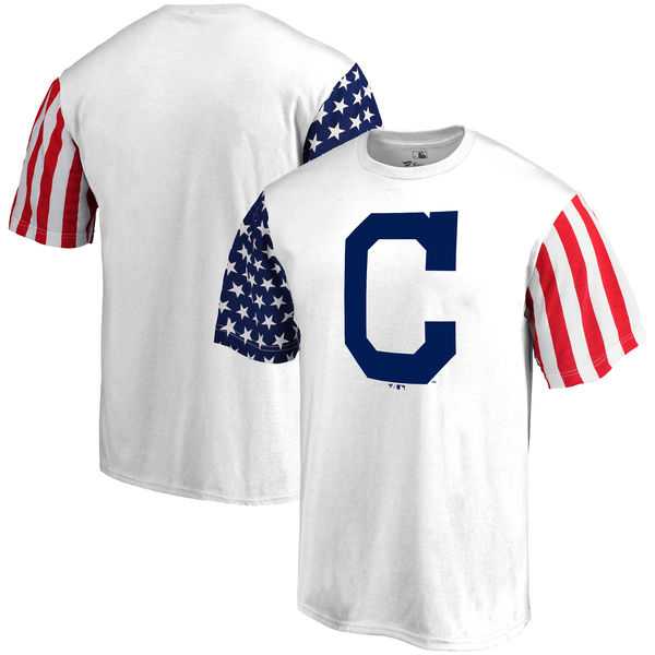 Men's Cleveland Indians Fanatics Branded Stars & Stripes T-Shirt White FengYun,We sell and wholesale Men's Cleveland Indians Fanatics Branded Stars & Stripes T-Shirt White FengYun on line form chian!